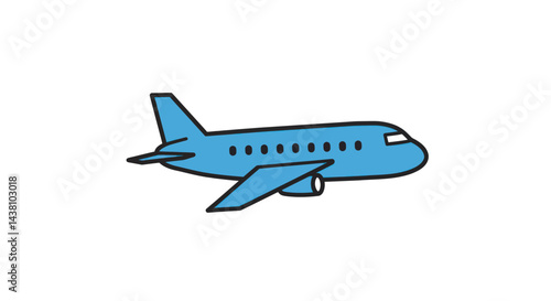 Wallpaper Mural Blue Cartoon Airplane Illustration Torontodigital.ca