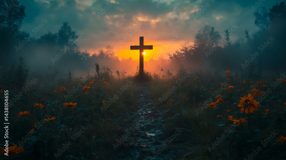 Naklejka premium a cross