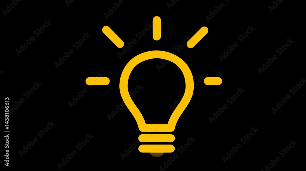 Lightbulb icon concept symbolizing tips and ideas.