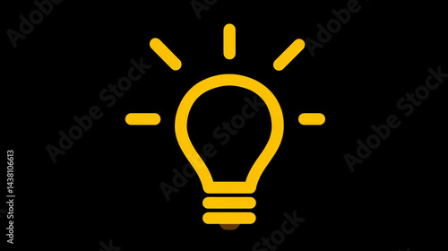 Obraz na płótnie Lightbulb icon concept symbolizing tips and ideas. w salonie