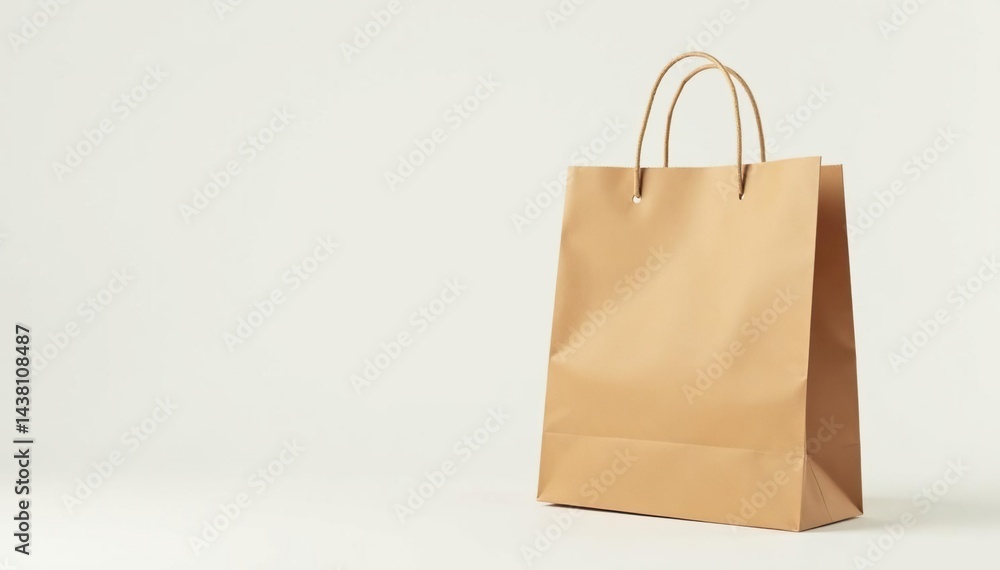Empty brown paper shopping bag on white background, tote bag, white background, recycled Empty brown paper shopping bag on white background, tote bag, white background, recycled