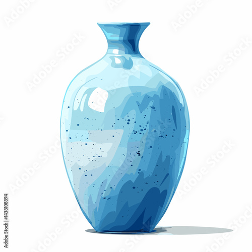 blue glass vase