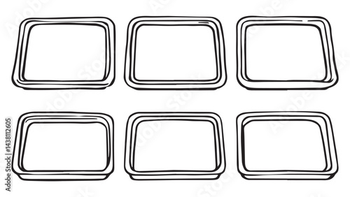 Baking sheet set line art