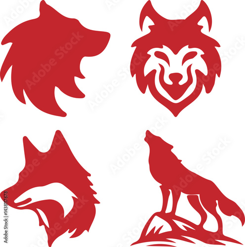 Wallpaper Mural Wolf simple icon. Vector ICON all icon Viktor Torontodigital.ca