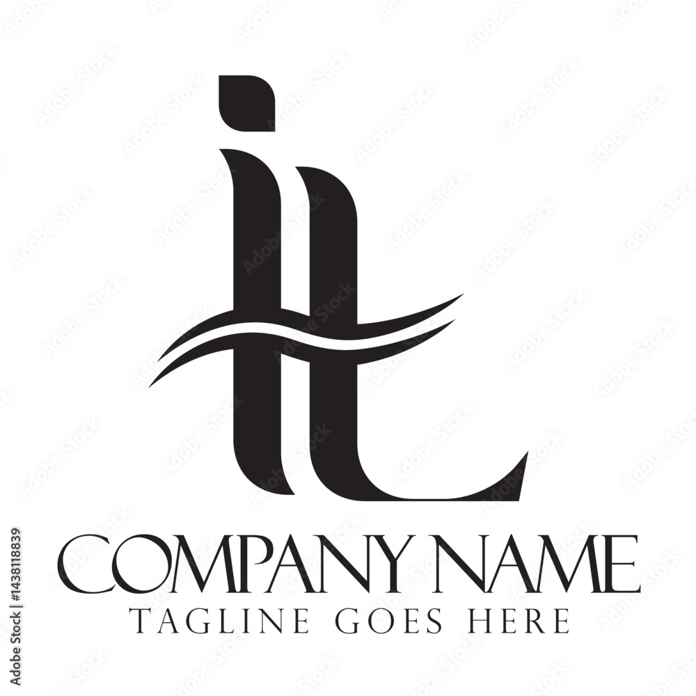 Creative letter IL or LI vector logo design for luxury, fashion, jewelry, boutique, and startup