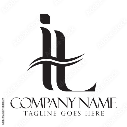 Obraz na płótnie Creative letter IL or LI vector logo design for luxury, fashion, jewelry, boutique, and startup w salonie