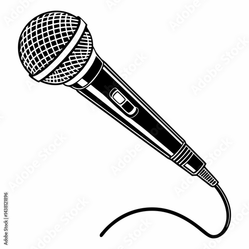 microphone on a white background