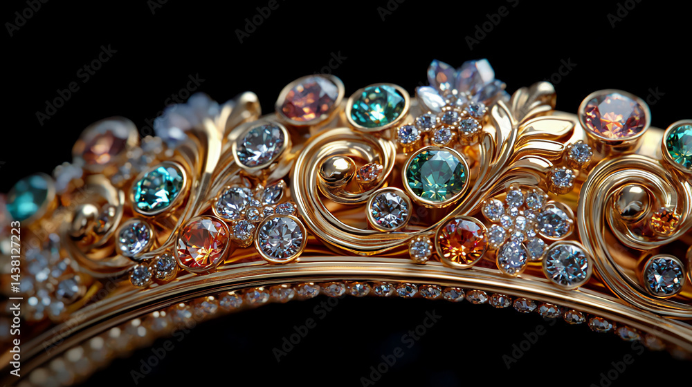 Obraz premium ornate_gold_jewel_curve,