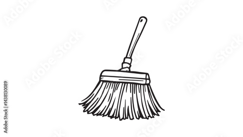 Broom line art