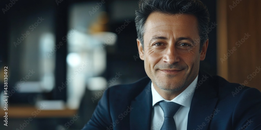 A man in a suit with a confident smile looking directly into the camera. A man in a suit with a confident smile looking directly into the camera.