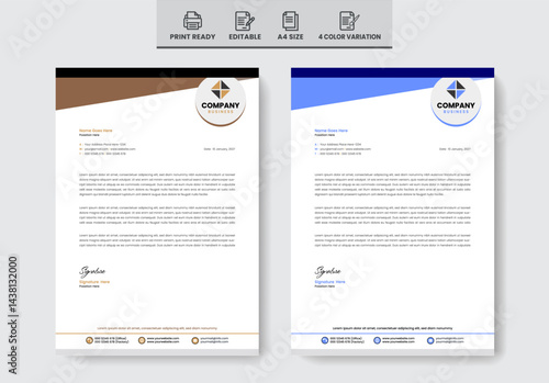Modern creative letterhead template