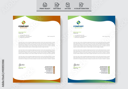 Modern creative letterhead template