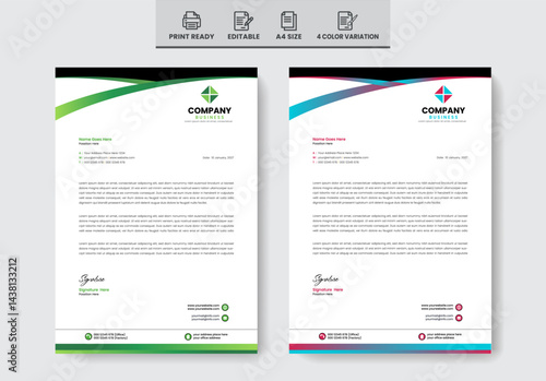 Modern creative letterhead template