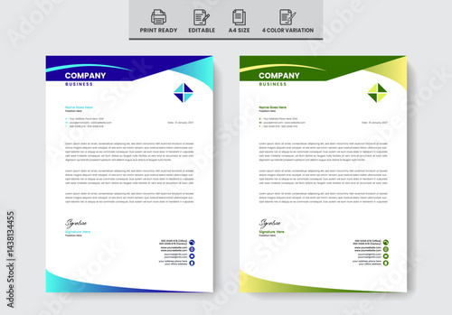 Modern creative letterhead template