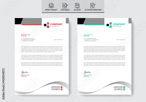 Modern creative letterhead template
