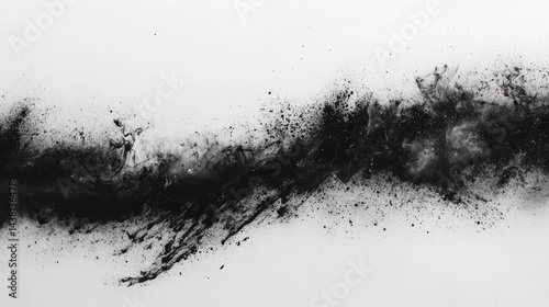 Abstract charcoal drawing exhibiting dynamic movement and texture.