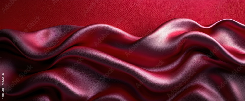 Fototapeta premium Luxurious deep red silk folds