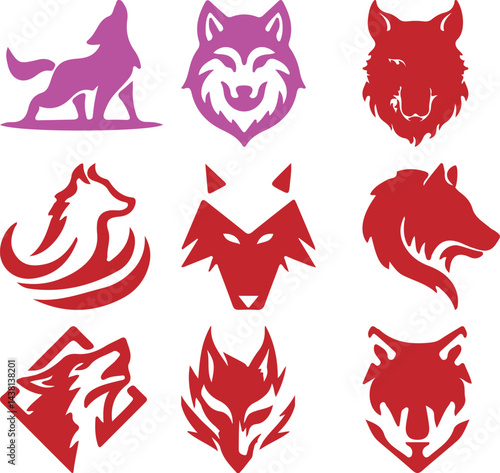 Wolf simple icon. Vector ICON all icon Viktor