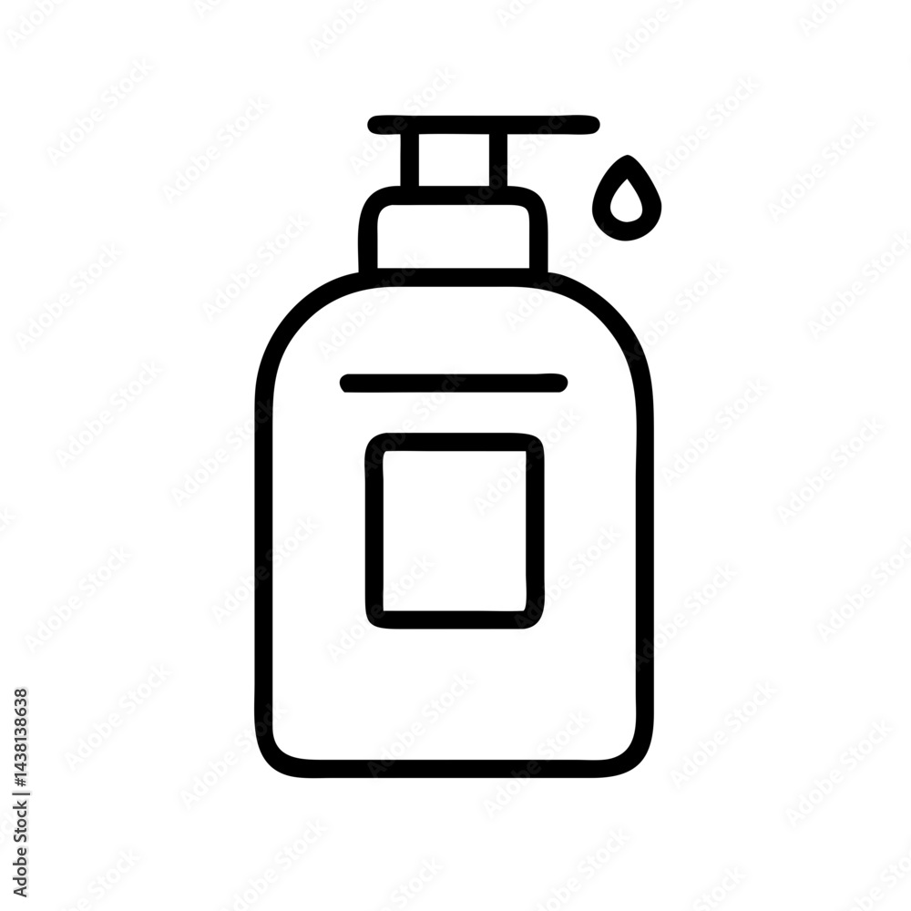 shampoo bottle line art icon vector illustration shampoo bottle line art icon vector illustration