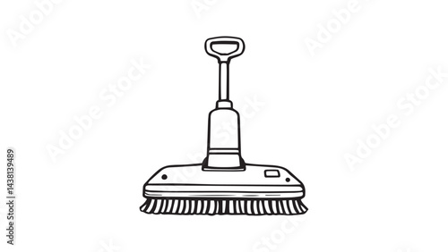 Carpet sweeper line art