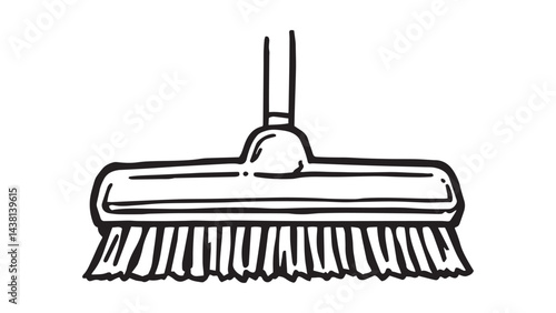 Carpet sweeper line art