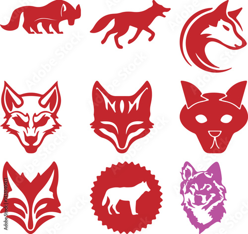Wolf simple icon. Vector ICON all icon Viktor