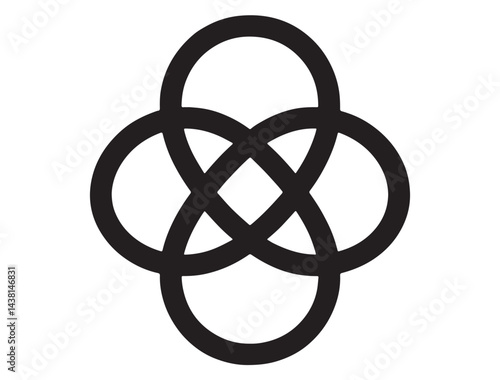 CELTIC KNOT SILHOUETTE WHITE BACKGROUND