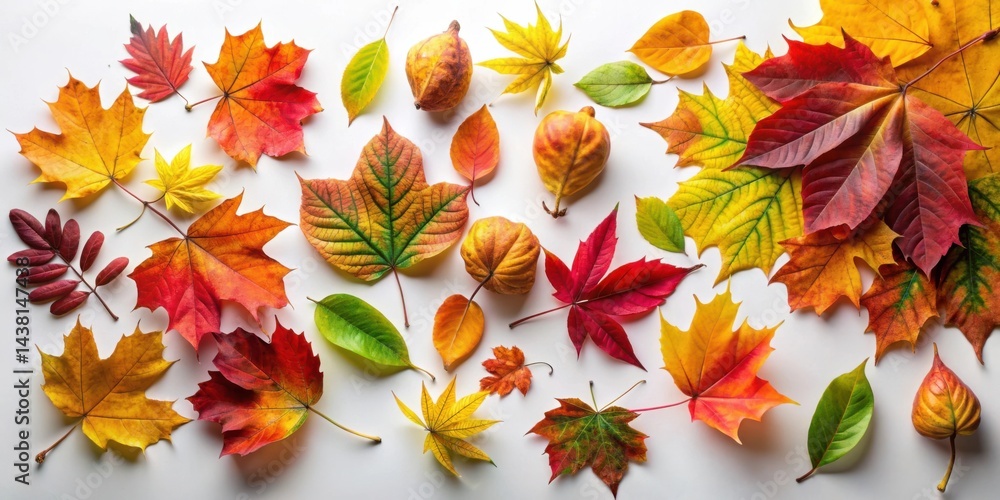 A Vibrant Display of Autumn Foliage, Showcasing the Beauty of Nature's Transformation in a Variety of Hues and Shapes A Vibrant Display of Autumn Foliage, Showcasing the Beauty of Nature's Transformation in a Variety of Hues and Shapes
