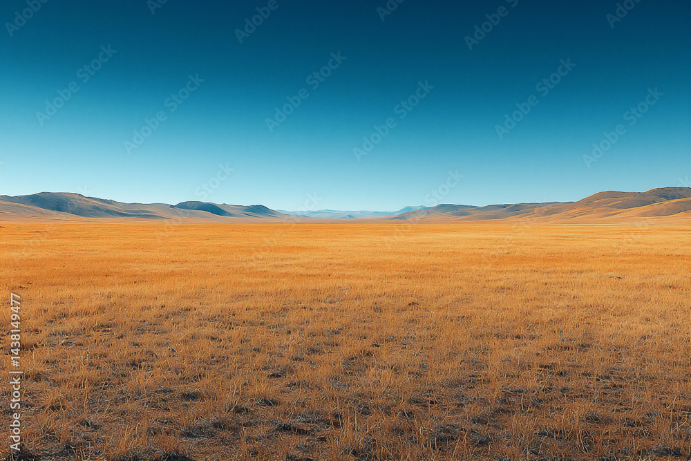 Fototapeta premium vast_desert_blue_sky,