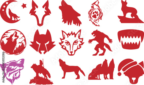 Wolf simple icon. Vector ICON all icon Viktor