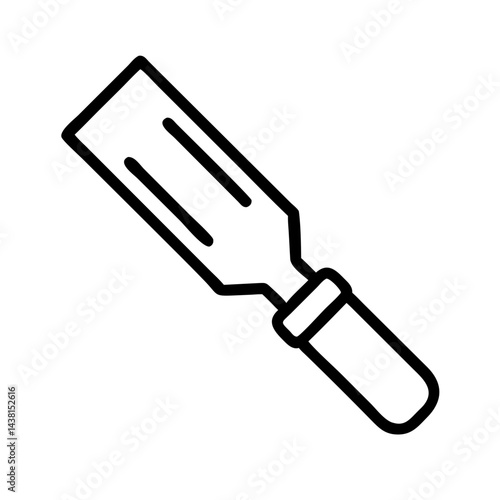 chisel line art icon vector illustration