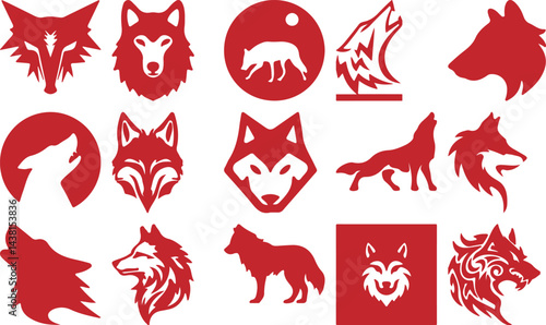 Wolf simple icon. Vector ICON all icon Viktor