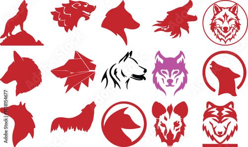 Wolf simple icon. Vector ICON all icon Viktor