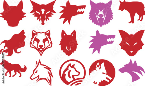 Wolf simple icon. Vector ICON all icon Viktor