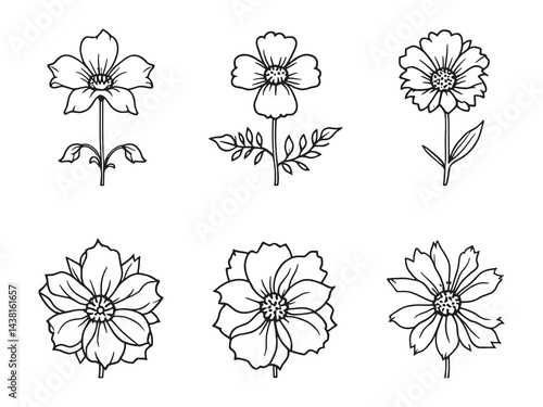 Yellow Archangel vector line art illustration