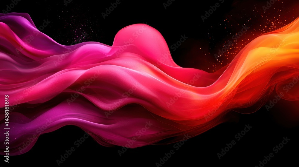 A pink and orange abstract background with a black background A pink and orange abstract background with a black background