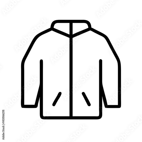 jacket line art icon vector illustration