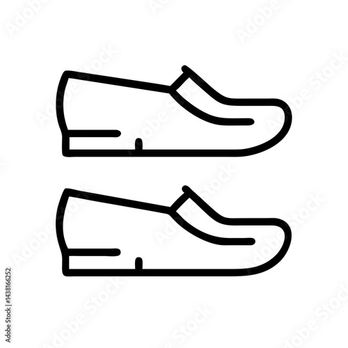 loafer line art icon vector illustration