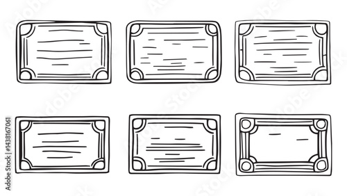 Doormat set line art