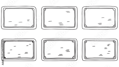 Doormat set line art