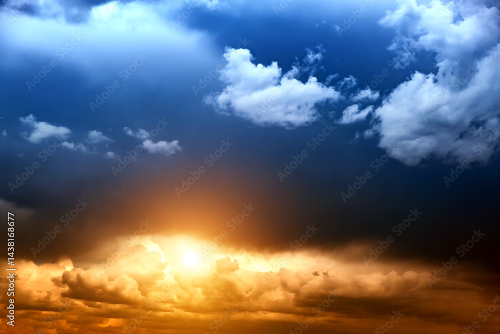 Storm Clouds with a Sunlight