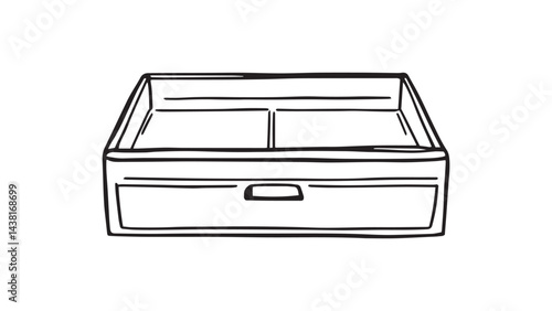 Drawer organizers set line art