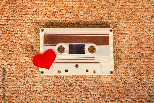 Old Audio Cassette with a Heart