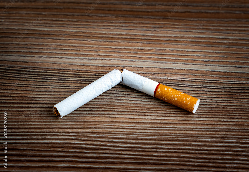 Broken Cigarette closeup