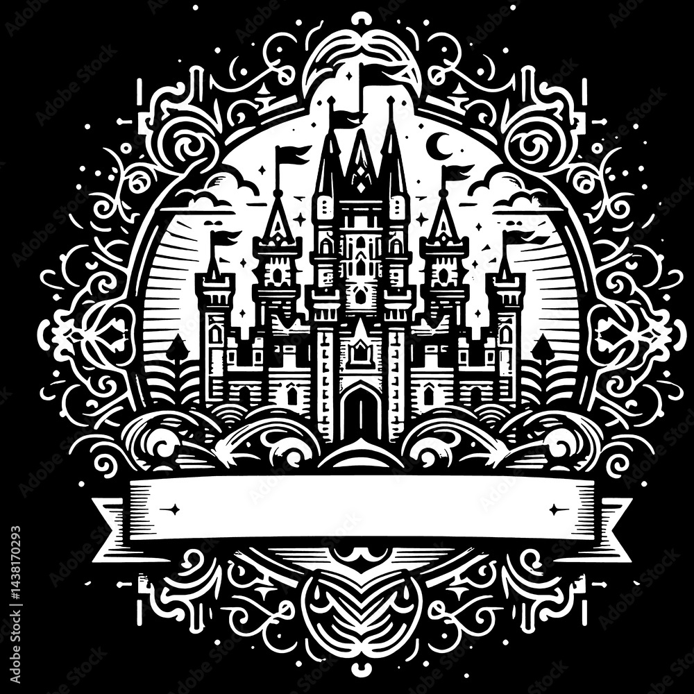 Fototapeta premium vector illustration of a castle