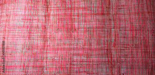 Obraz na płótnie Top view Background texture of red cotton woven fabric. w salonie