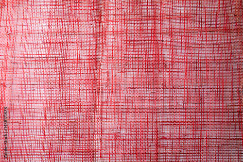 Obraz na płótnie Top view Background texture of red cotton woven fabric. w salonie