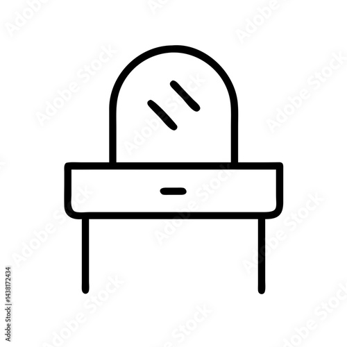 vanity table icon vector illustration