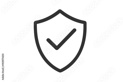 Free Download A shield outline with a checkmark symbol in the center. - GFXLoad