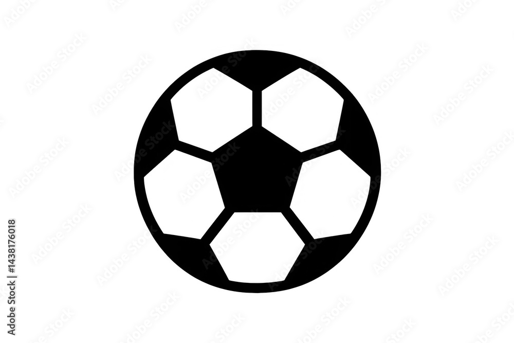 Simple illustration of a classic soccer ball with pentagon and hexagon patterns. Simple illustration of a classic soccer ball with pentagon and hexagon patterns.